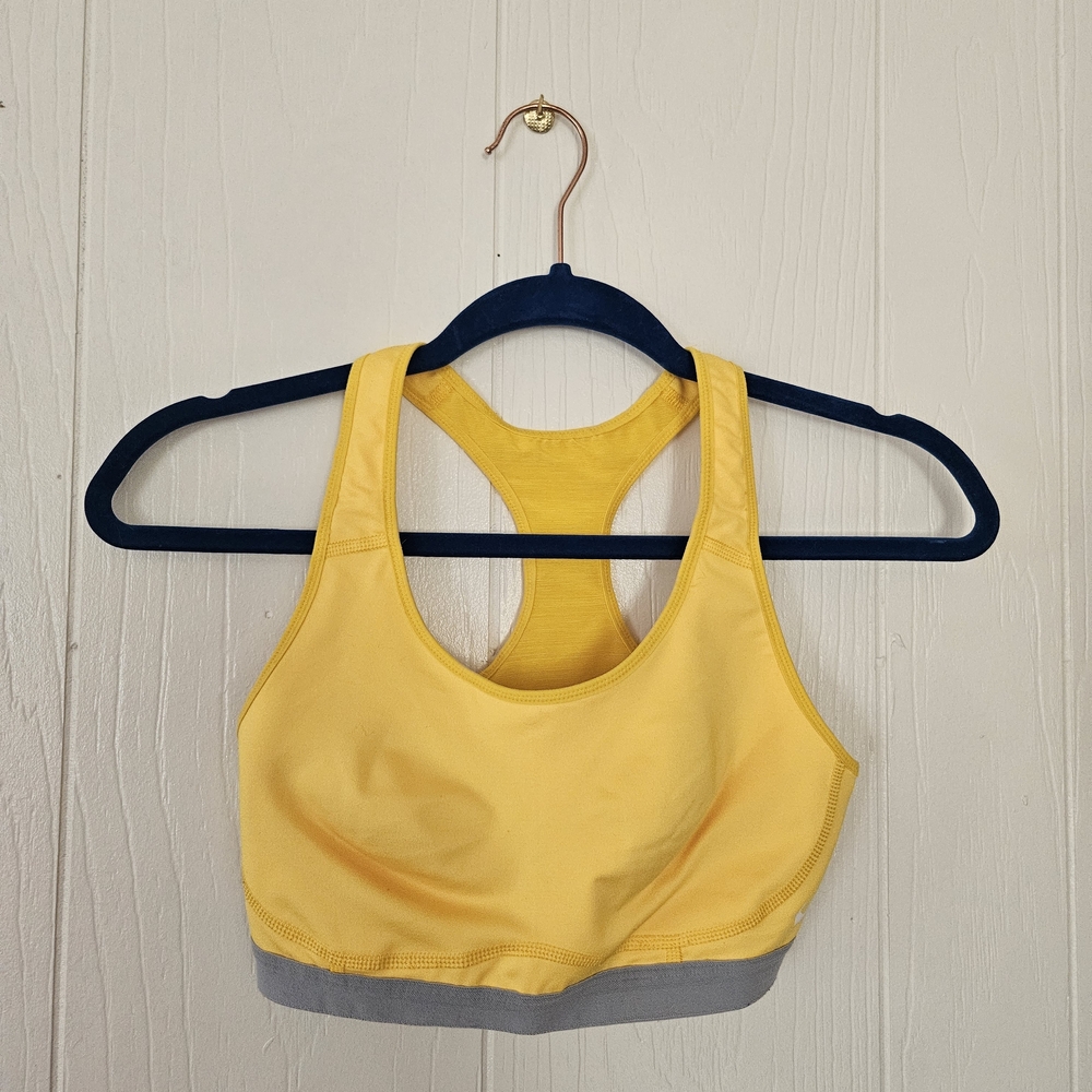 Nike Yellow and Gray Sports Bra